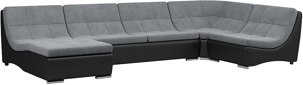 Угловой диван из велюра Монреаль-2 Плюш Графит