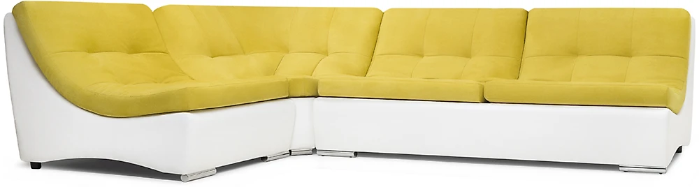 Угловой диван из велюра Монреаль-2 Плюш Yellow