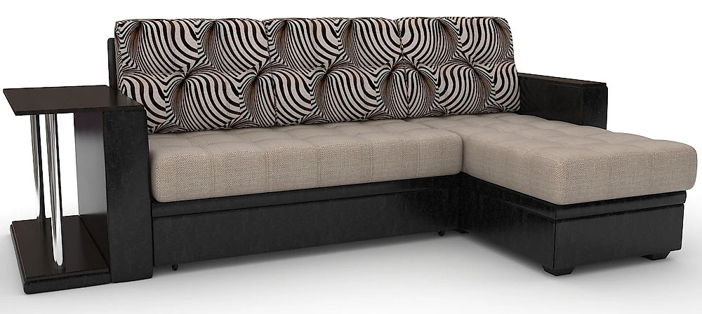 спальный диван в гостиную Атланта-Эконом Изи Браун со столиком