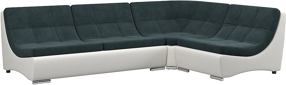 Угловой диван из велюра Монреаль-4 Индиго