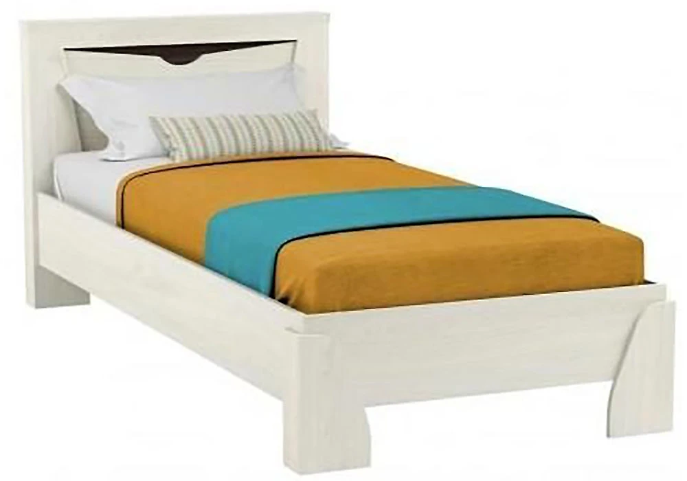 Кровать в современном стиле Лючия 33.07 с настилом Бетон Пайн Белый