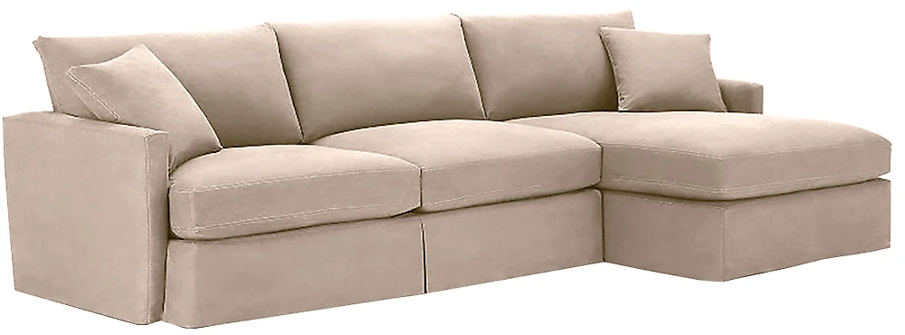 Угловой диван с канапе Марсия Беж