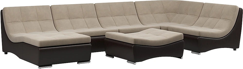 Коричневый модульный диван Монреаль-7 Милтон