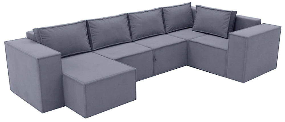 Угловой диван с канапе Лофт П-образный Грей