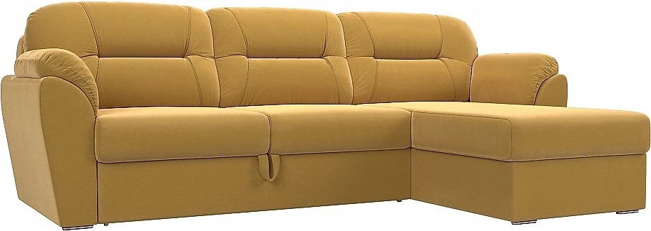 угловой диван для детской Бостон Вельвет Еллоу