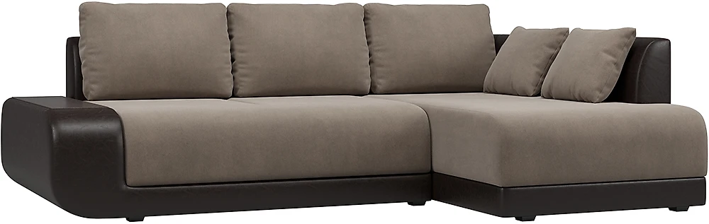 Угловой диван с механизмом пума Нью-Йорк Латте
