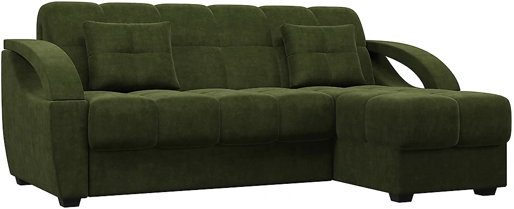 Угловой диван из велюра Монреаль Плюш Свамп
