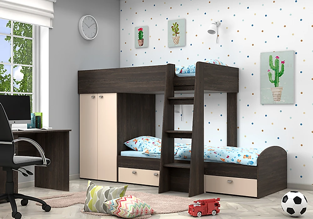 Детская кровать для мальчика Golden Kids-2 Венге