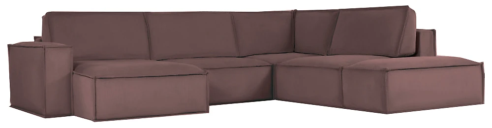 Угловой диван с канапе Босс Люкс Браун