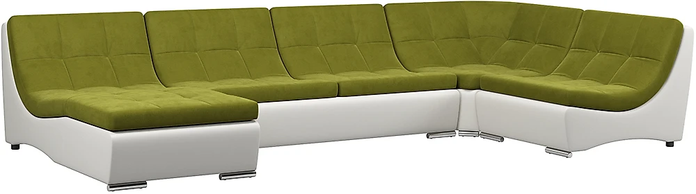 Угловой диван из велюра Монреаль-2 Свамп