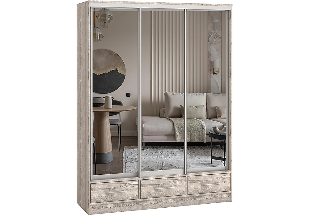 Раздвижной шкаф Версаль-150 Зеркало Дизайн-2