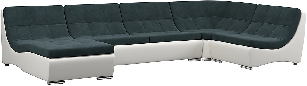 Угловой диван из велюра Монреаль-2 Индиго