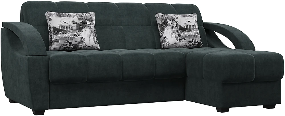Угловой диван из велюра Монреаль Плюш Графит