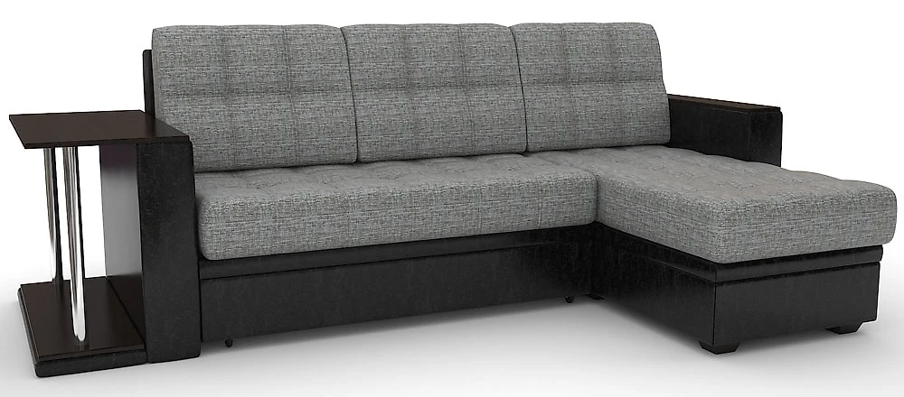 Серый диван кровать Атланта-эконом Грей Блэк со столиком