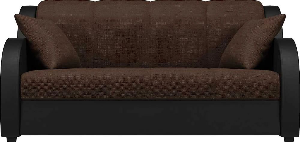Коричневый диван аккордеон Барон с подлокотниками Дизайн 4