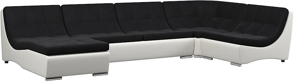 Угловой диван с механизмом итальянская раскладушка Монреаль-2 Нуар