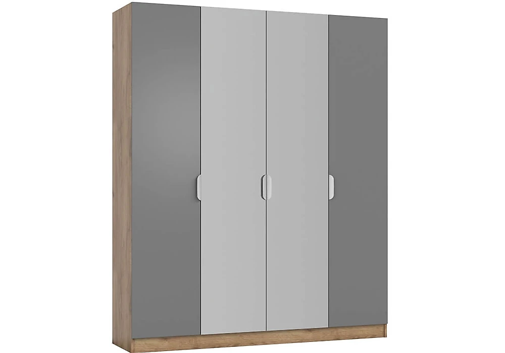 Серый распашной шкаф Босс-180 Дизайн-2